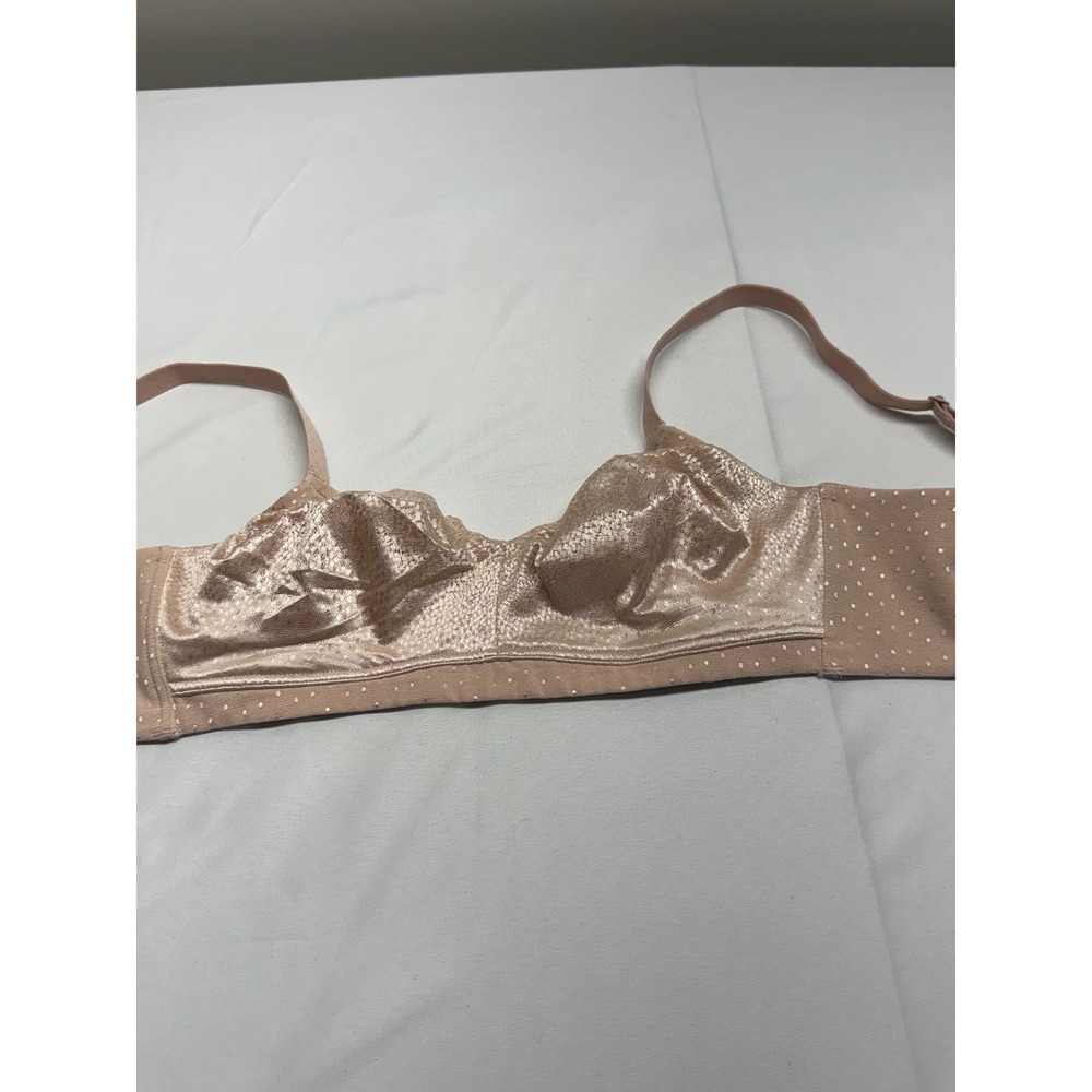Wacoal Retro Chic Full Figure‎ No Wire Bra 34DD Sand Nude Lace Vintage Chic